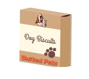 a box of dog biscuit 